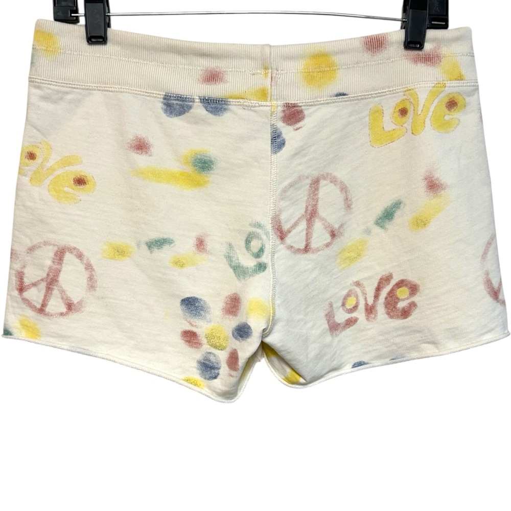 Lucky brand XS sweatpant hot shorts low rise‎ hippie peace love print Y2K boho - Picture 7 of 13